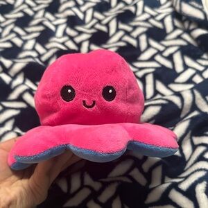 Pink and Blue Plush Octopus Toy